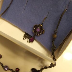 Avon necklace and drop earrings vintage 1984